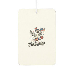 FireQuacker Patriotic Goose Vintage 4th of July De Car Air Freshener
