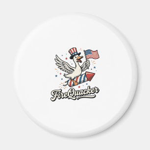 FireQuacker Patriotic Goose Vintage 4th of July De Magnet