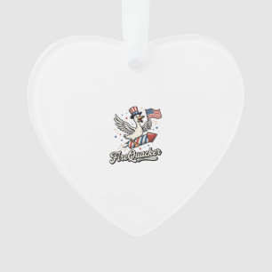 FireQuacker Patriotic Goose Vintage 4th of July De Ornament