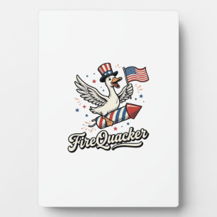 FireQuacker Patriotic Goose Vintage 4th of July De Plaque