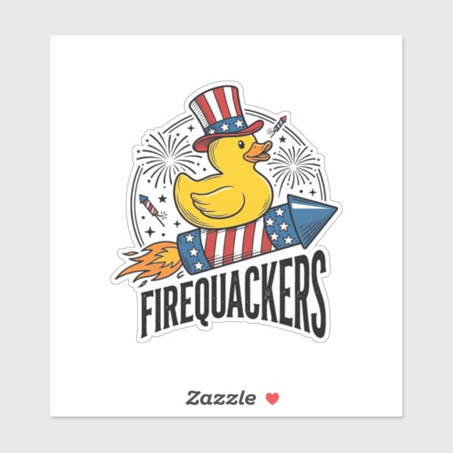 Firequackers Patriotic Duck Firework Shirt Design_ (Sheet)