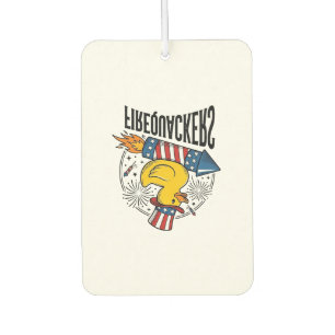 Firequackers Patriotic Duck Firework Shirt Design_ Car Air Freshener
