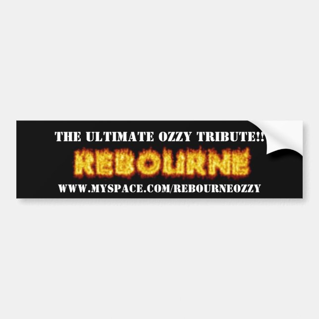 FIREREBOURNE, THE ULTIMATE OZZY TRIBUTE!!, WWW.... BUMPER STICKER (Front)