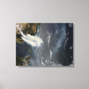 Fires and smoke in southeast Australia Canvas Print