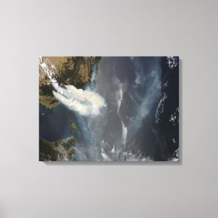 Fires and smoke in southeast Australia Canvas Print