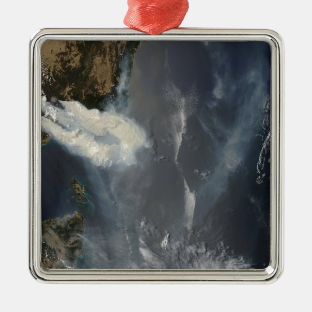 Fires and smoke in southeast Australia Metal Tree Decoration (Front)