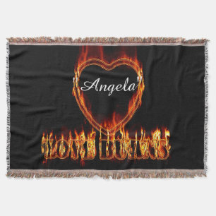 Fires Flames Love Burns design Throw Blanket