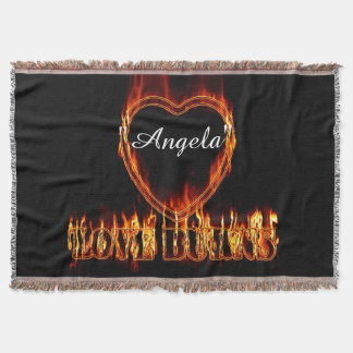 Fires Flames Love Burns design Throw Blanket