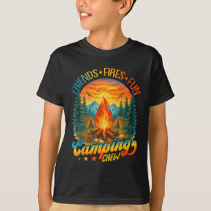 Fires Friends Fun Camping Crew Summer Camp Campfir T-Shirt