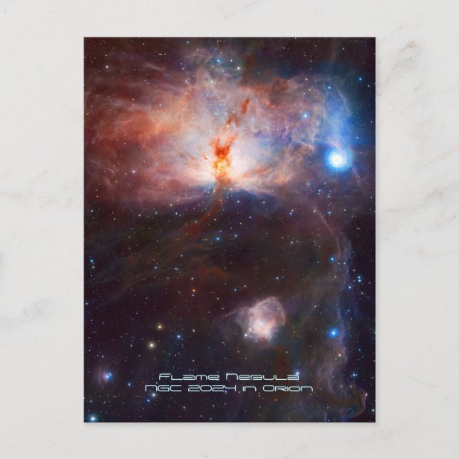 Fires of the Flame Nebula - NGC 2024 in Orion Postcard (Front)