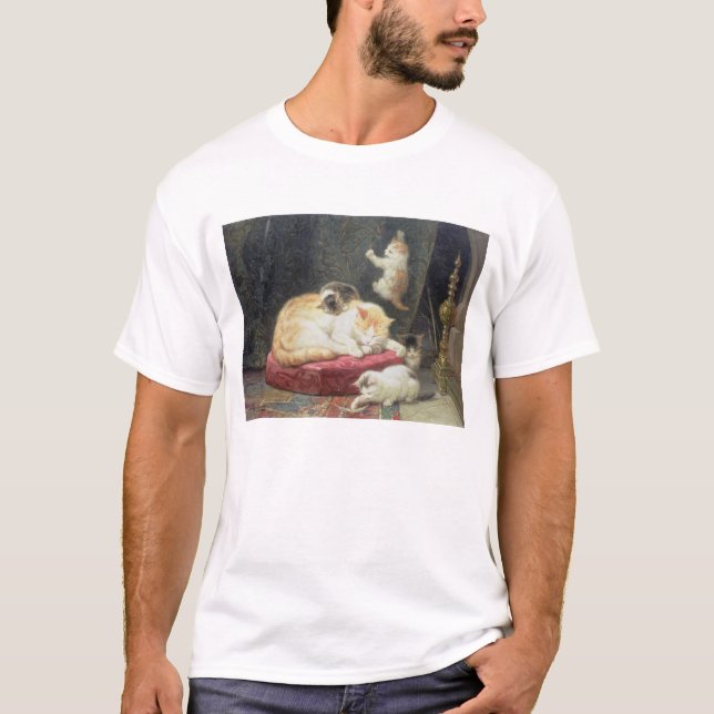 Fireside Bliss (oil on panel) T-Shirt (Front)