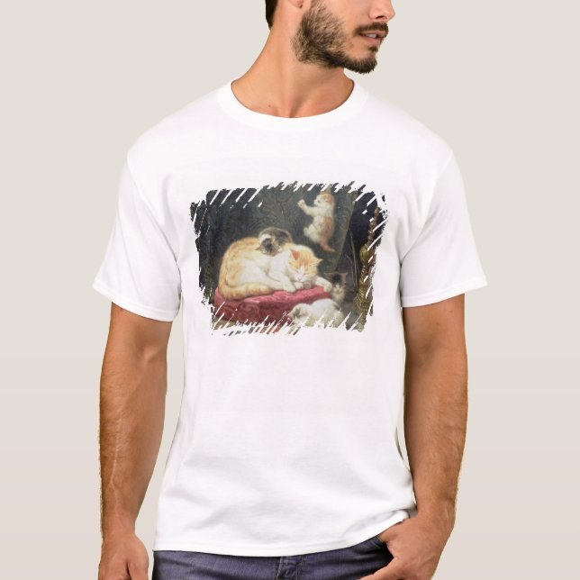 Fireside Bliss (oil on panel) T-Shirt (Front)