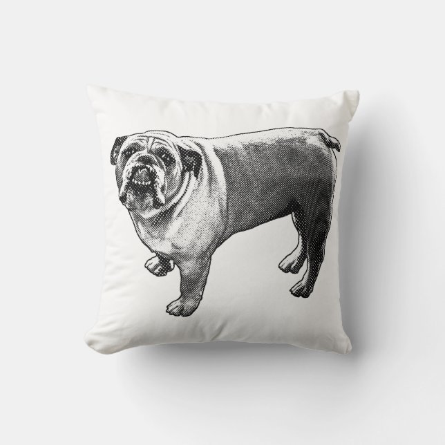Fireside Bulldog Accent Cushion (Front)
