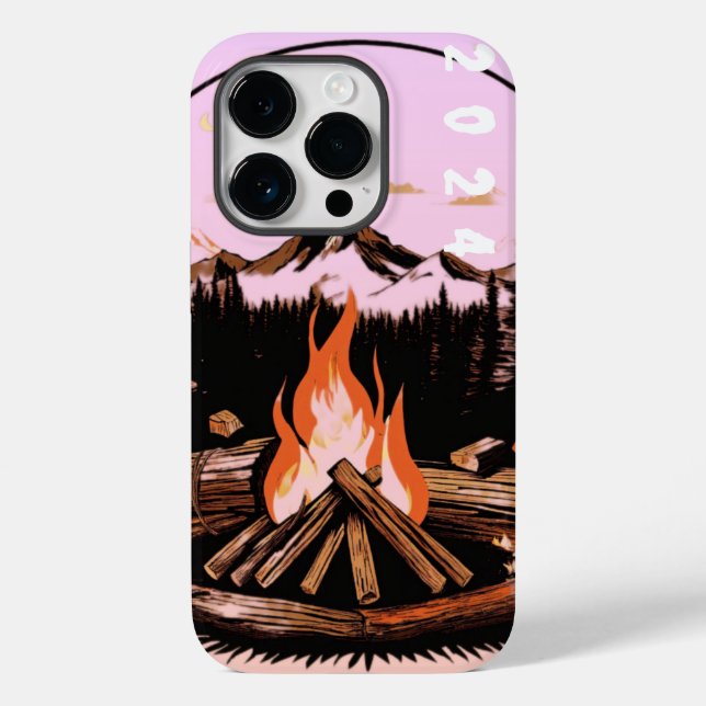 Fireside Elegance: Bold Flame Print Design Case-Mate iPhone Case (Back)
