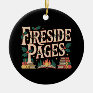 Fireside Pages Book Lover Christmas Tree Ceramic Tree Decoration