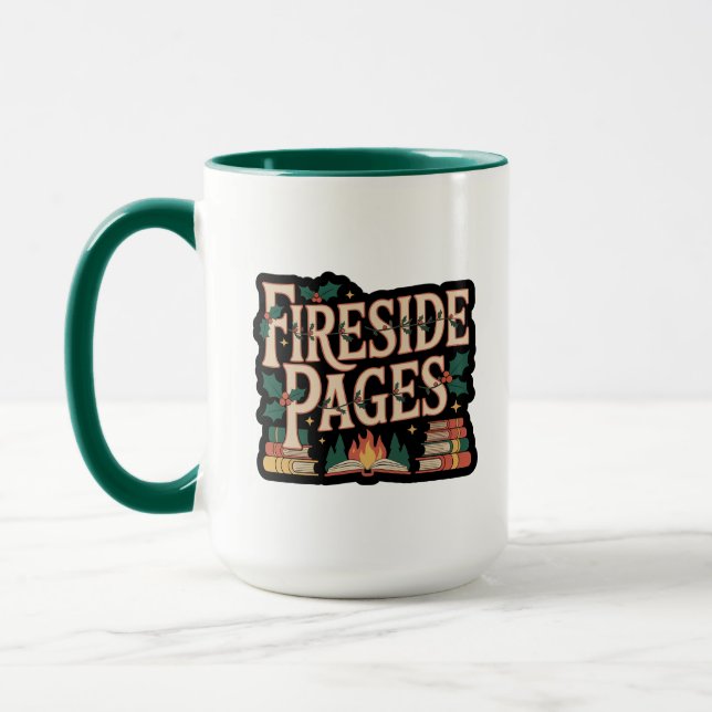 Fireside Pages Holiday Mug (Left)