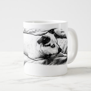 Fireside Terrier with Snow-Kissed Speckles Large Coffee Mug