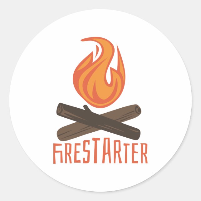 Firestarter Campfire Classic Round Sticker (Front)