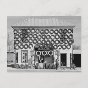 Firestone Tire Shop, 1940 Postcard