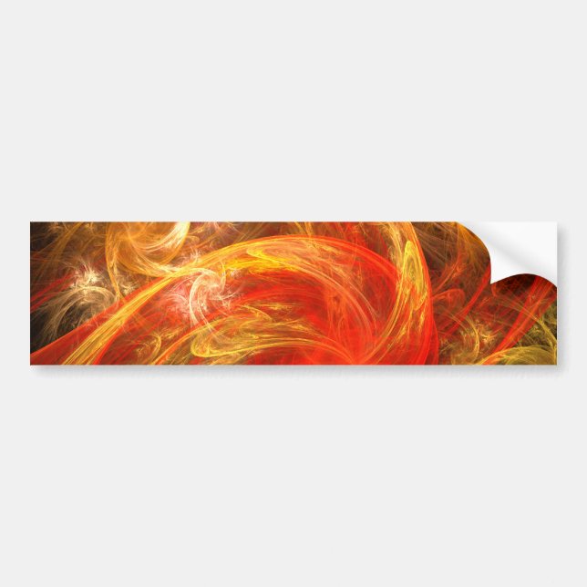 Firestorm Abstract Art Bumper Sticker (Front)