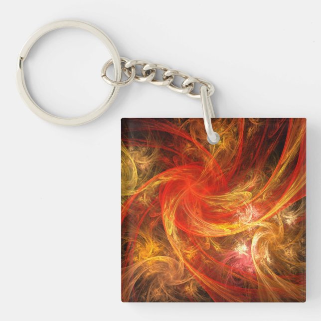 Firestorm Abstract Art Key Ring (Front)