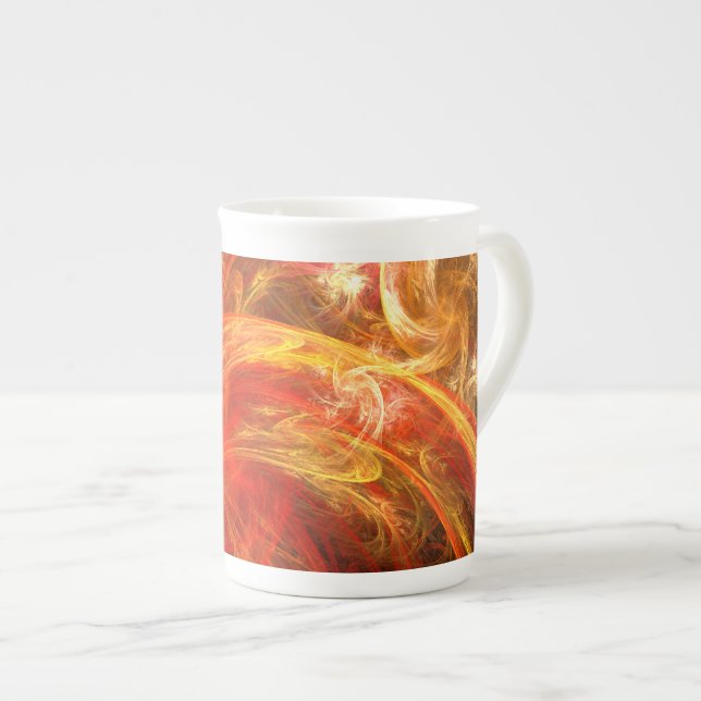 Firestorm Nova Abstract Art Bone China Mug (Front Right)