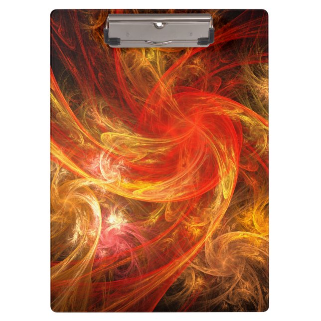 Firestorm Nova Abstract Art Clipboard (Front)