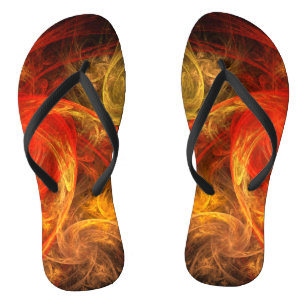 Firestorm Nova Abstract Art Jandals