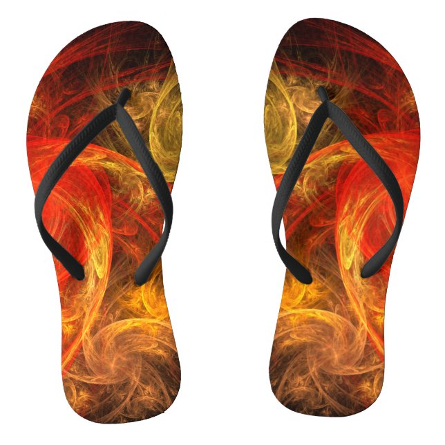 Firestorm Nova Abstract Art Jandals (Footbed)