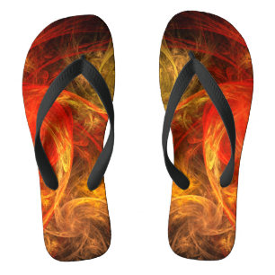 Firestorm Nova Abstract Art Jandals