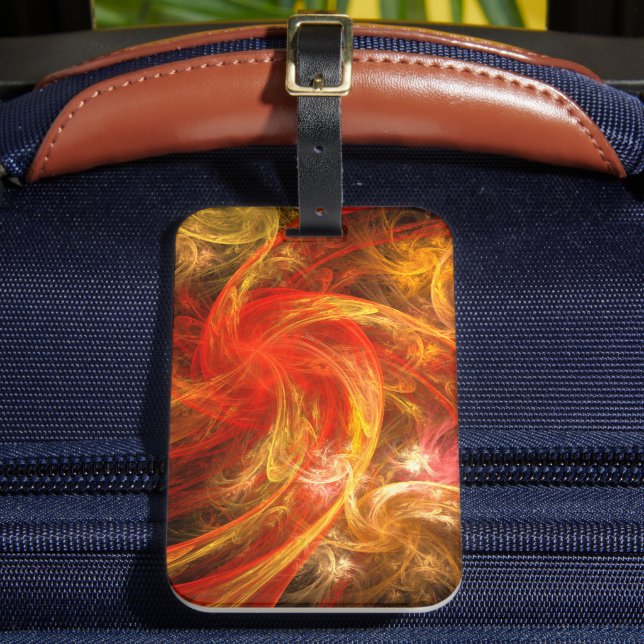 Firestorm Nova Abstract Art Luggage Tag (Front Insitu 2)