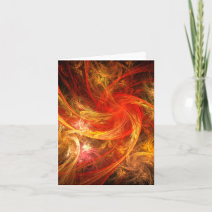 Firestorm Nova Abstract Art Note Card