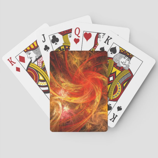 Firestorm Nova Abstract Art Playing Cards (Back)