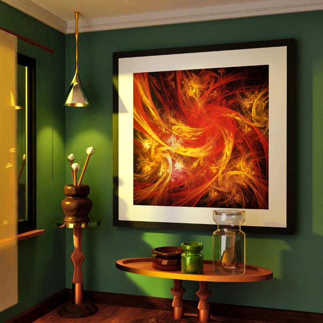 Firestorm Nova Abstract Art Print (Firestorm Nova Abstract Art Poster)