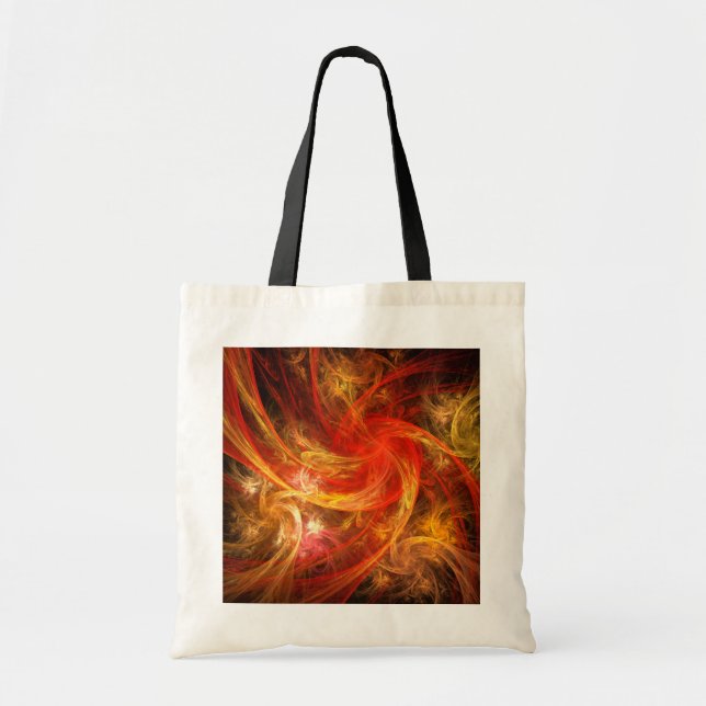 Firestorm Nova Abstract Art Tote Bag (Front)