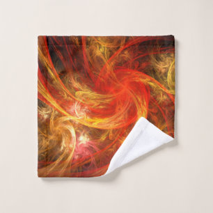 Firestorm Nova Abstract Art Wash Cloth