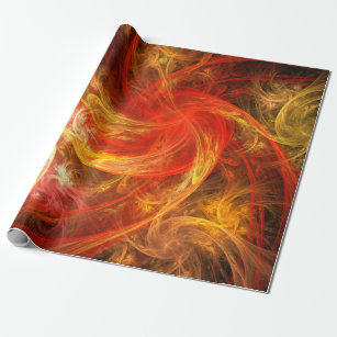 Firestorm Nova Abstract Art Wrapping Paper