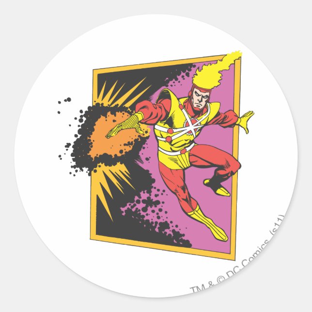 Firestorm Strikes Classic Round Sticker (Front)