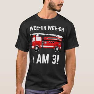 Firetruck 3 Year Old Birthday 3rd Birthday Gifts T-Shirt