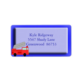 Firetruck Address Label