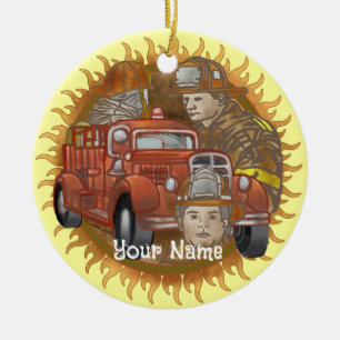 Firetruck Buddy  Firefighter Ornament