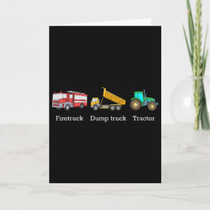 Firetruck Dumptruck Tractor Subtle Anti Trump 1 Card