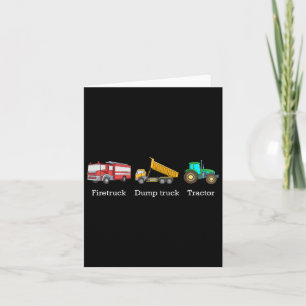 Firetruck Dumptruck Tractor Subtle Anti Trump 1 Card