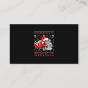 Firetruck Firefighter Christmas Cute Boy Santa Hat Appointment Card