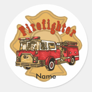 Firetruck Firefighter Sticker