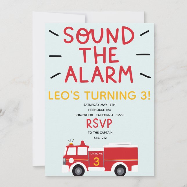 FIRETRUCK INVITE (Front)