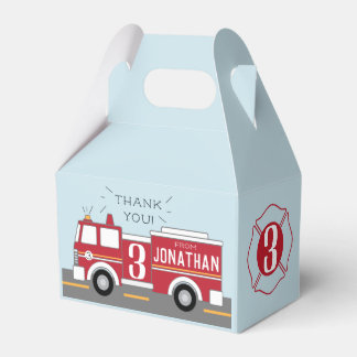 Firetruck kids favour box