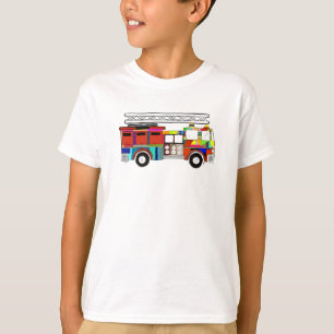 Firetruck kids shirt emergency vehicles fireman