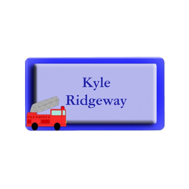 Firetruck Name Label (Front)