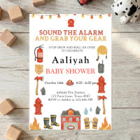 firetruck party firefighter vehicle baby shower